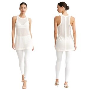 Helmut Lang Sheer Ivory Tank Dress Minimal 90s Runway Sz. M